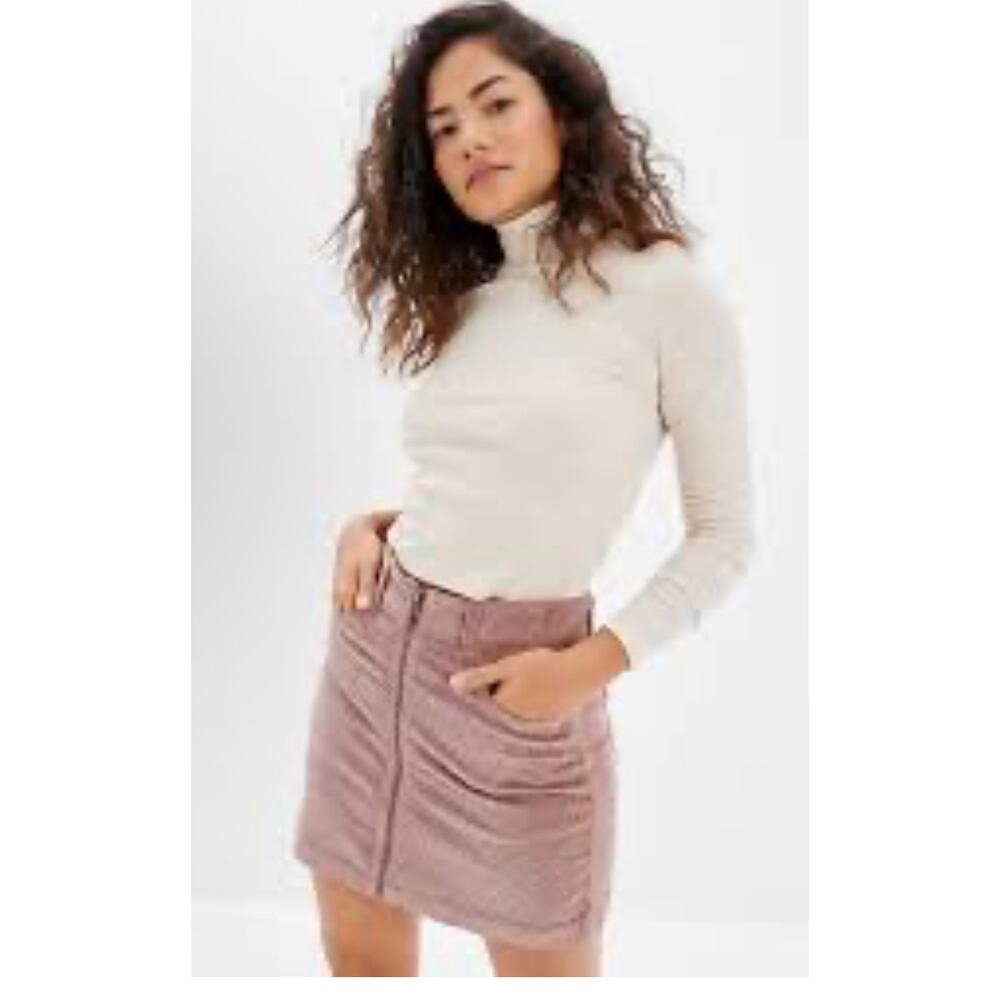 American Eagle Women's Size 00 Super High Rise A Line Stretch Skirt Brown